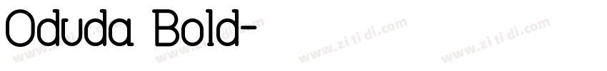 Oduda Bold字体转换